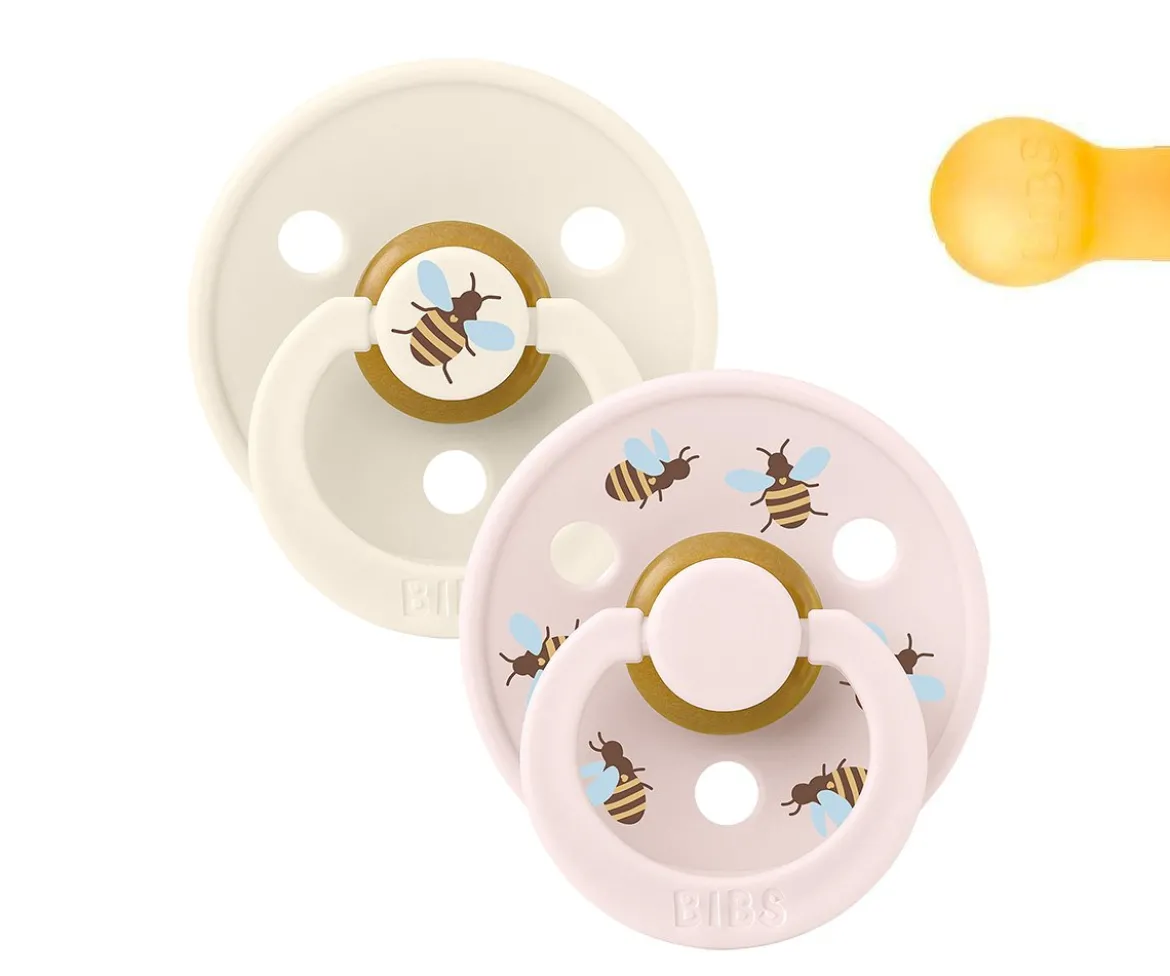 2 Chupetes BIBS Studio Colour Round Bumblebee Ivory Mix