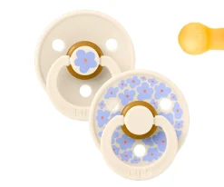 2 Chupetes BIBS Studio Colour Round Jasmine Ivory Mix