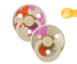 2 Chupetes BIBS Studio Colour Round Morning Bloom Vanilla Mix
