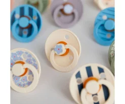 2 Chupetes BIBS Studio Colour Round Pin Ivory Vanilla Mix