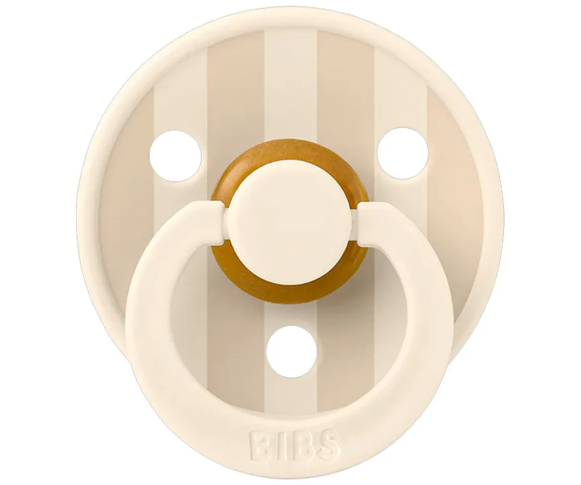 2 Chupetes BIBS Studio Colour Round Pin Ivory Vanilla Mix