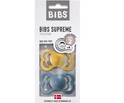 2 Chupetes BIBS Supreme Mustard/Petrol Látex