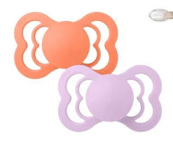 2 Chupetes BIBS Supreme Papaya/Violet Sky