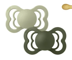 2 Chupetes BIBS Supreme Sage/Hunter Green Látex