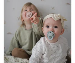 Chupete Silicona Binky Bloom Mineral Green +3meses