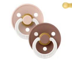 2 Chupetes Nocturnos BIBS Colour Round Blush Glow/Woodchuck Glow
