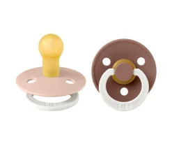 2 Chupetes Nocturnos BIBS Colour Round Blush Glow/Woodchuck Glow