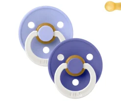 2 Chupetes Nocturnos BIBS Colour Round Hush Glow/Grape Glow
