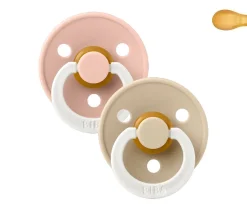 2 Chupetes Nocturnos BIBS Colour Simétrica Blush/Vanilla