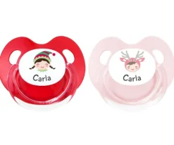Chupetes Personalizados Retro Duende Reno Niña
