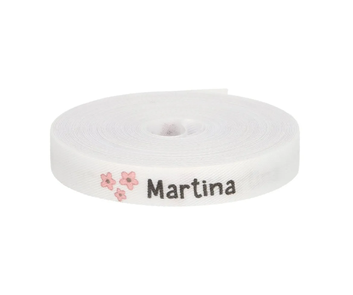 Cinta Marca Prendas Personalizada Flores