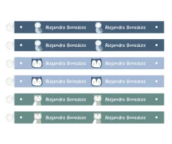 6 Cintas para Colgar Ropa Magical Forest Personalizables