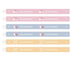 6 Cintas para Colgar Ropa Magical Unicorn Personalizables