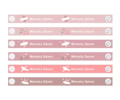 6 Cintas Reutilizables para Colgar Ropa Blossom Birds Personalizables