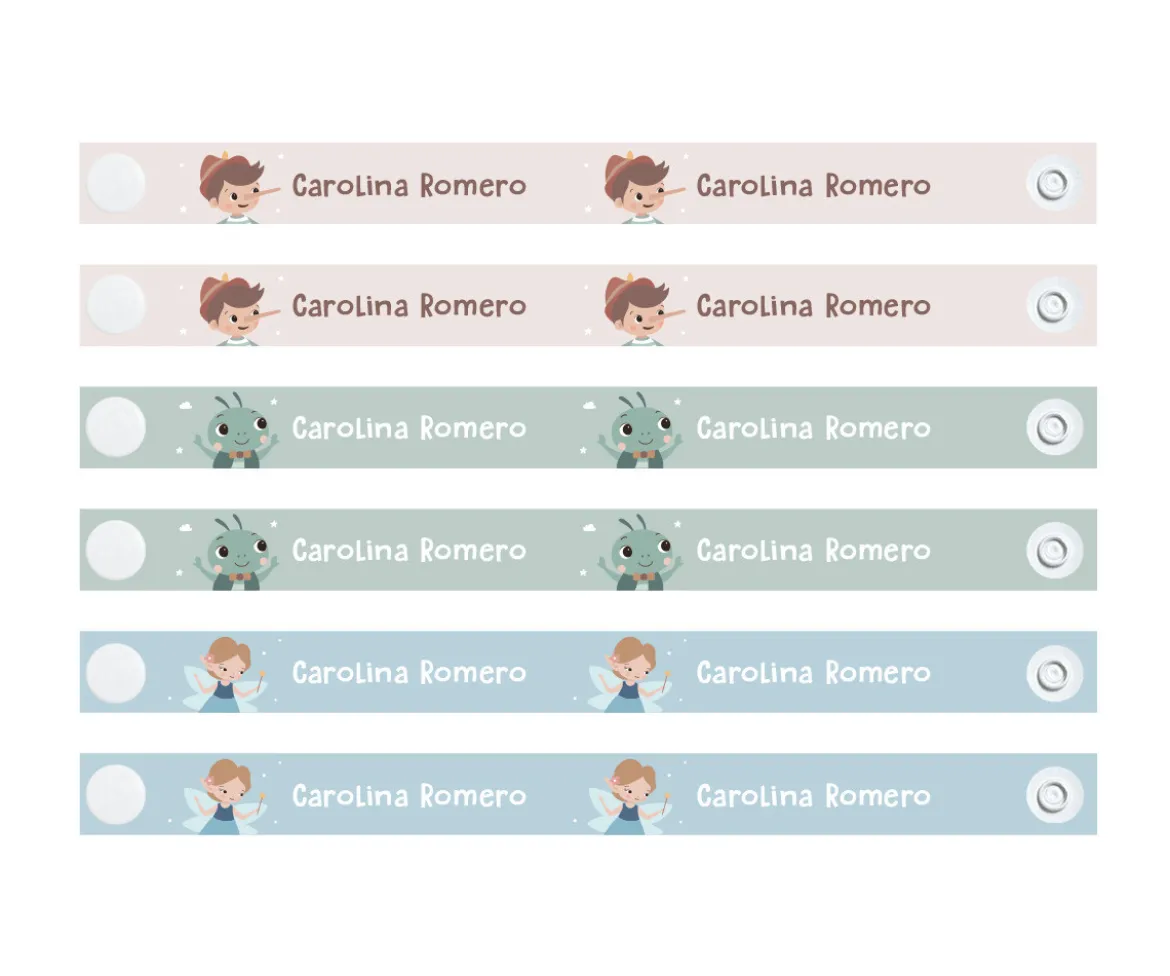 6 Cintas Reutilizables para Colgar Ropa The Wooden Boy Personalizables