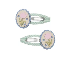 2 Clips de Pelo Scallop Framed Tulip