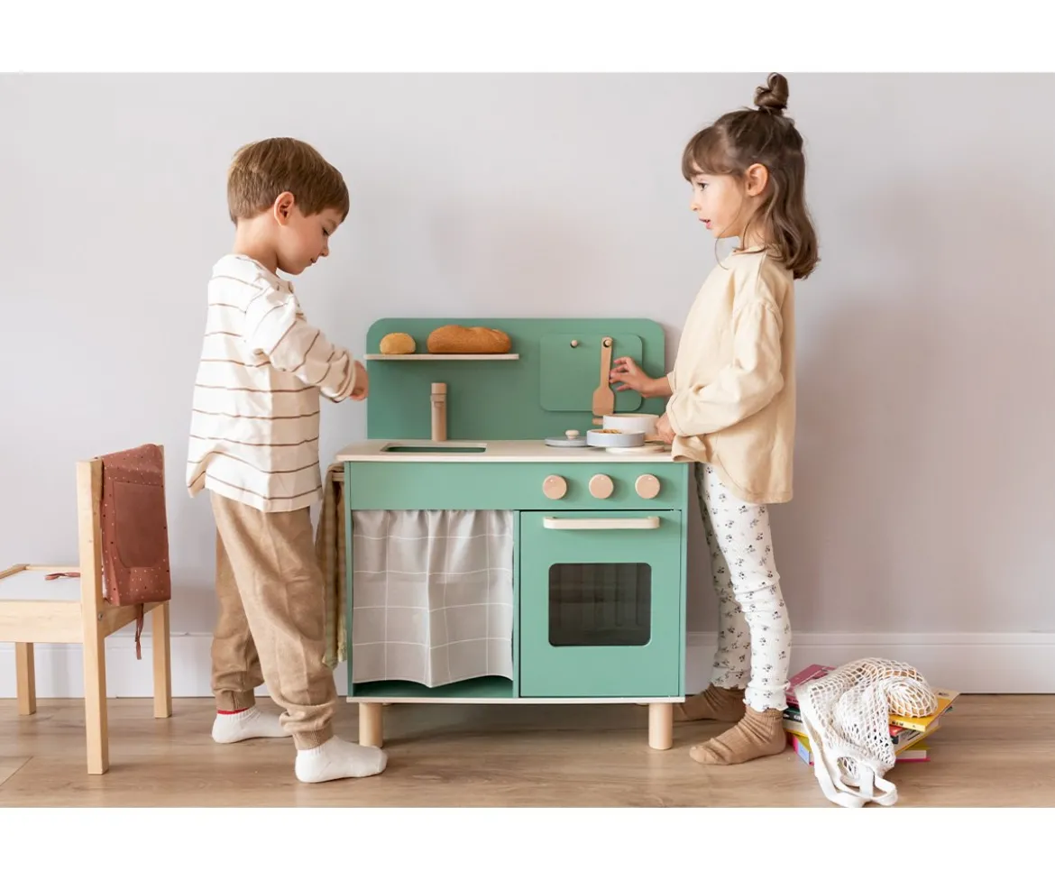 Cocina de Madera Sweden Vintage con Accesorios