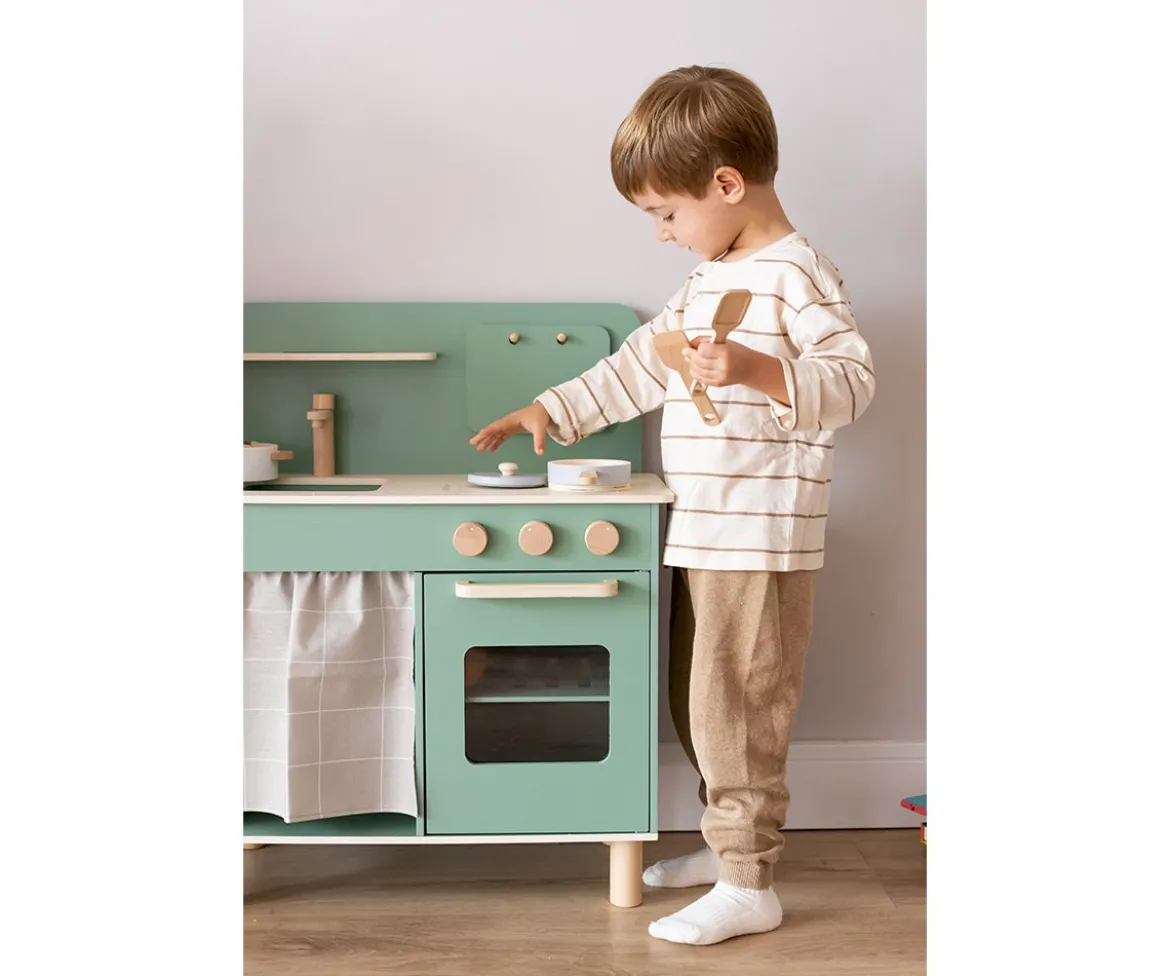 Cocina de Madera Sweden Vintage con Accesorios
