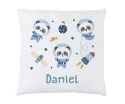 Cojín Personalizado Pandas in Space