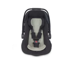 Colchoneta para Silla de Coche Praliné Rayas Matcha