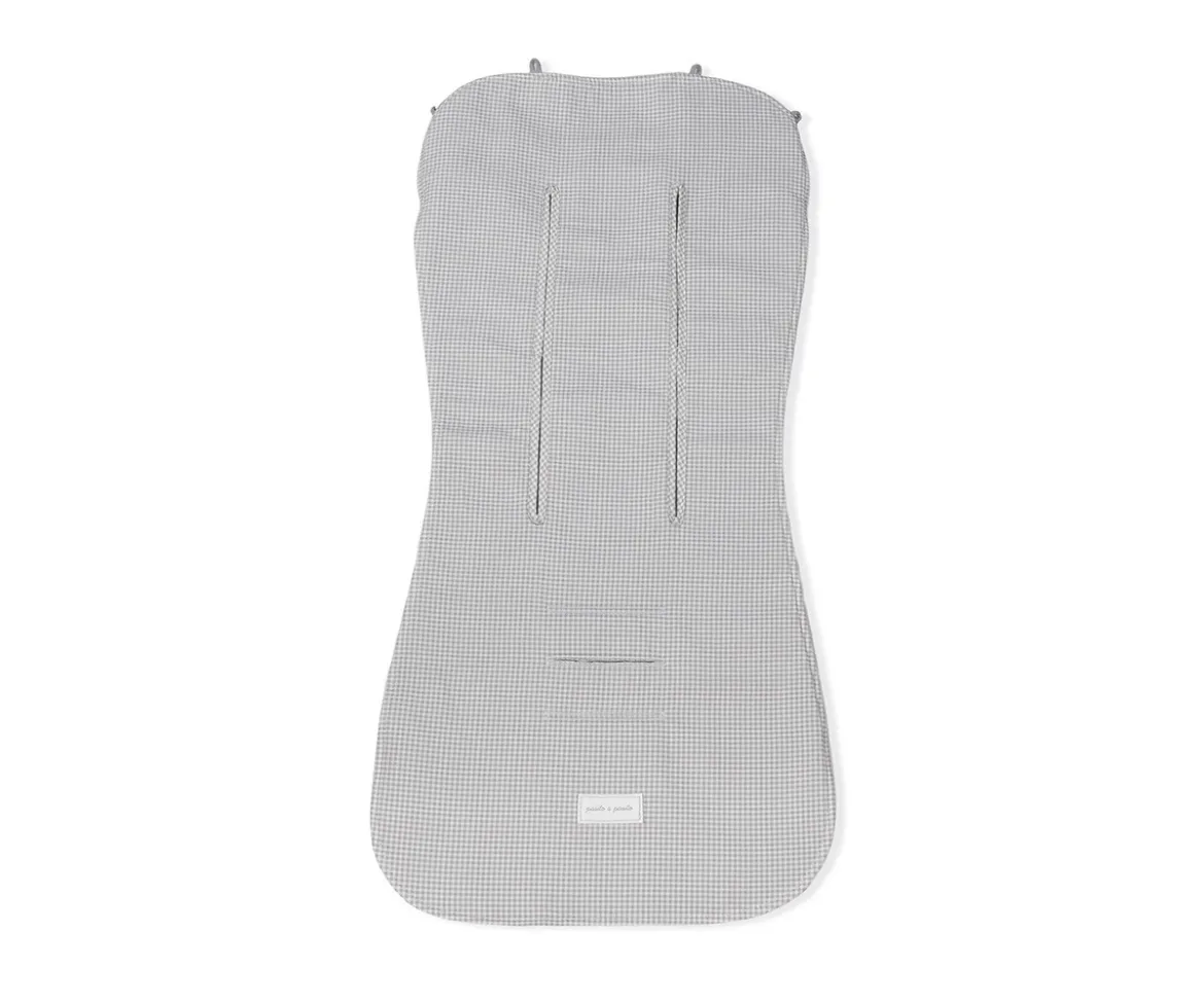 Colchonet Silla de Paseo Little Bloom Vichy Gris