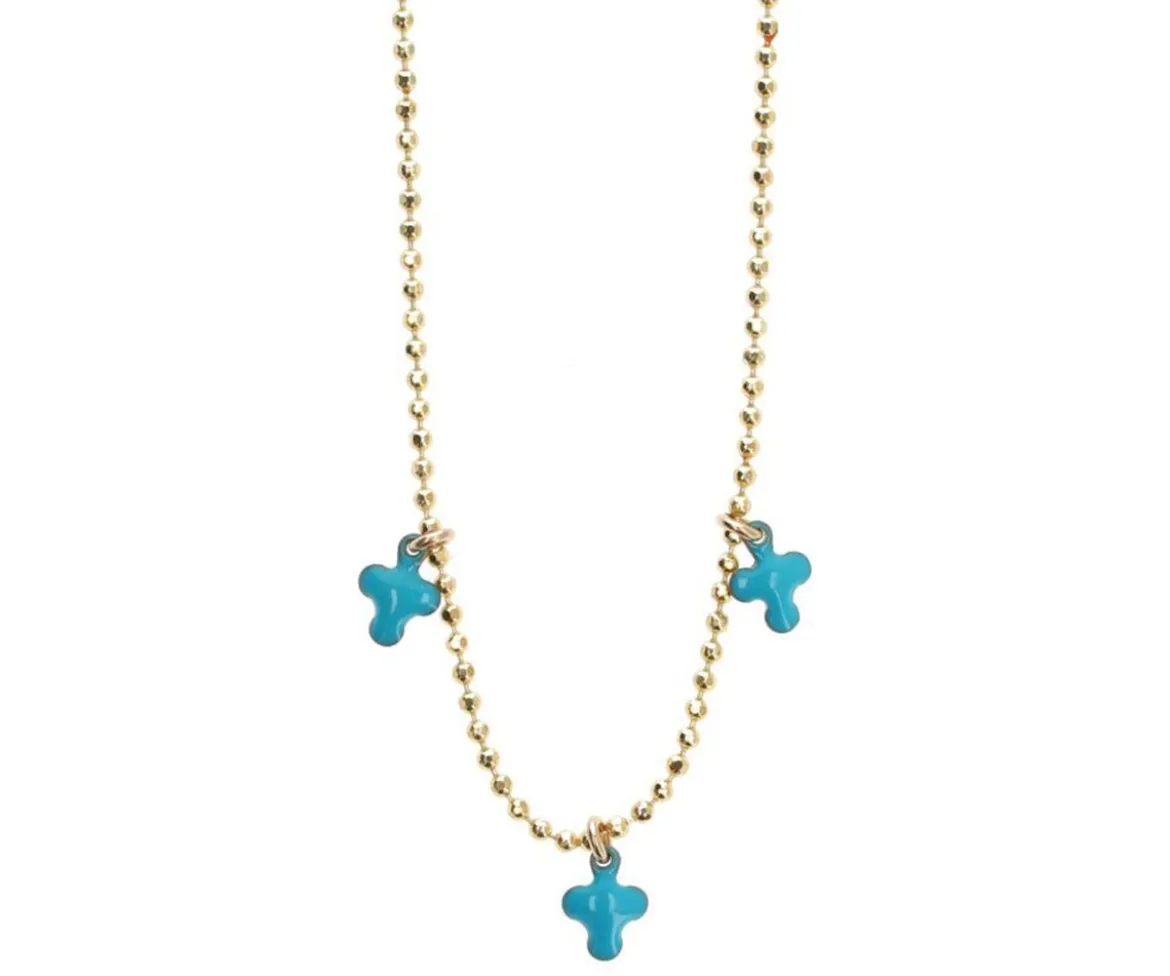 Collar de Cruces Turquesas