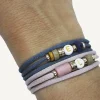 Collar-Pulsera Dué Azul Grisáceo