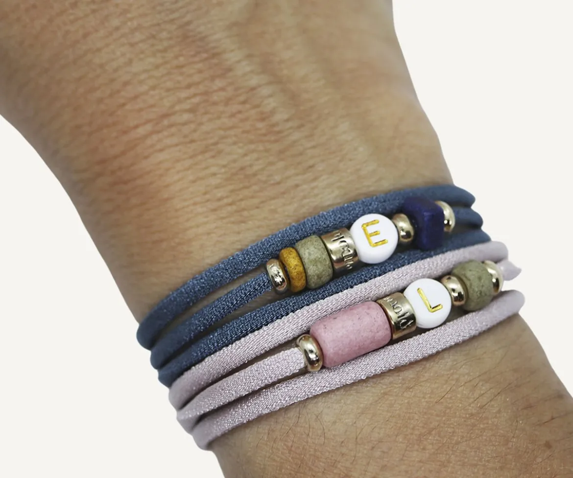 Collar-Pulsera Dué Azul Grisáceo