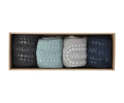 Combo Box Calcetines Suela Antideslizante Algodón Dark Grey Melagne, Dusty Blue, Navy Blue
