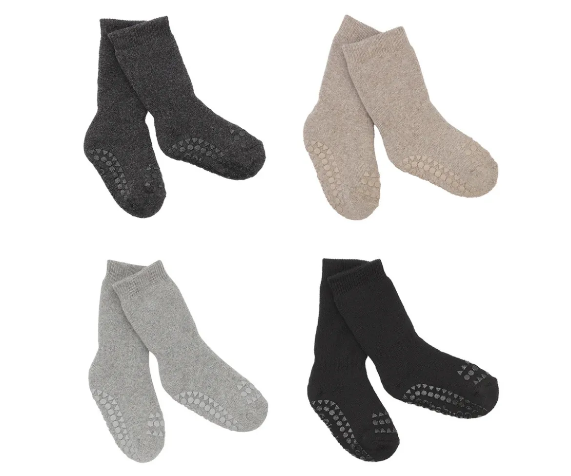 Combo Box Calcetines Suela Antideslizante Algodón Dark Grey Melagne, Sand, Grey Melange, Black