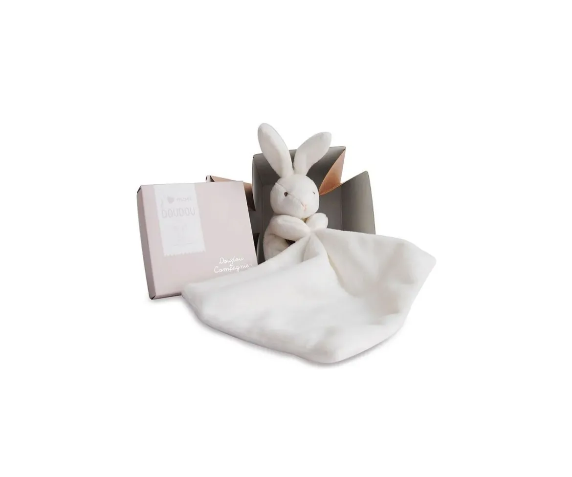 Conejito Blanco en Cajita Floral Personalizable