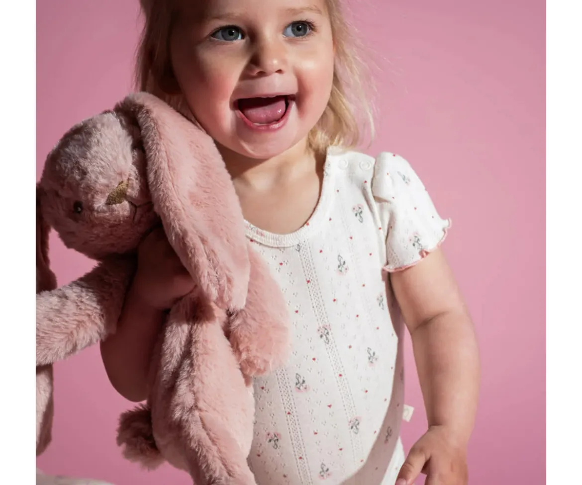 Conejito de Peluche Houston con Peso Rosa Personalizable