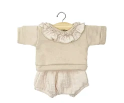 Conjunto Marion para Muñecas Gordis con Top en Molleton et Bloomer Mastic