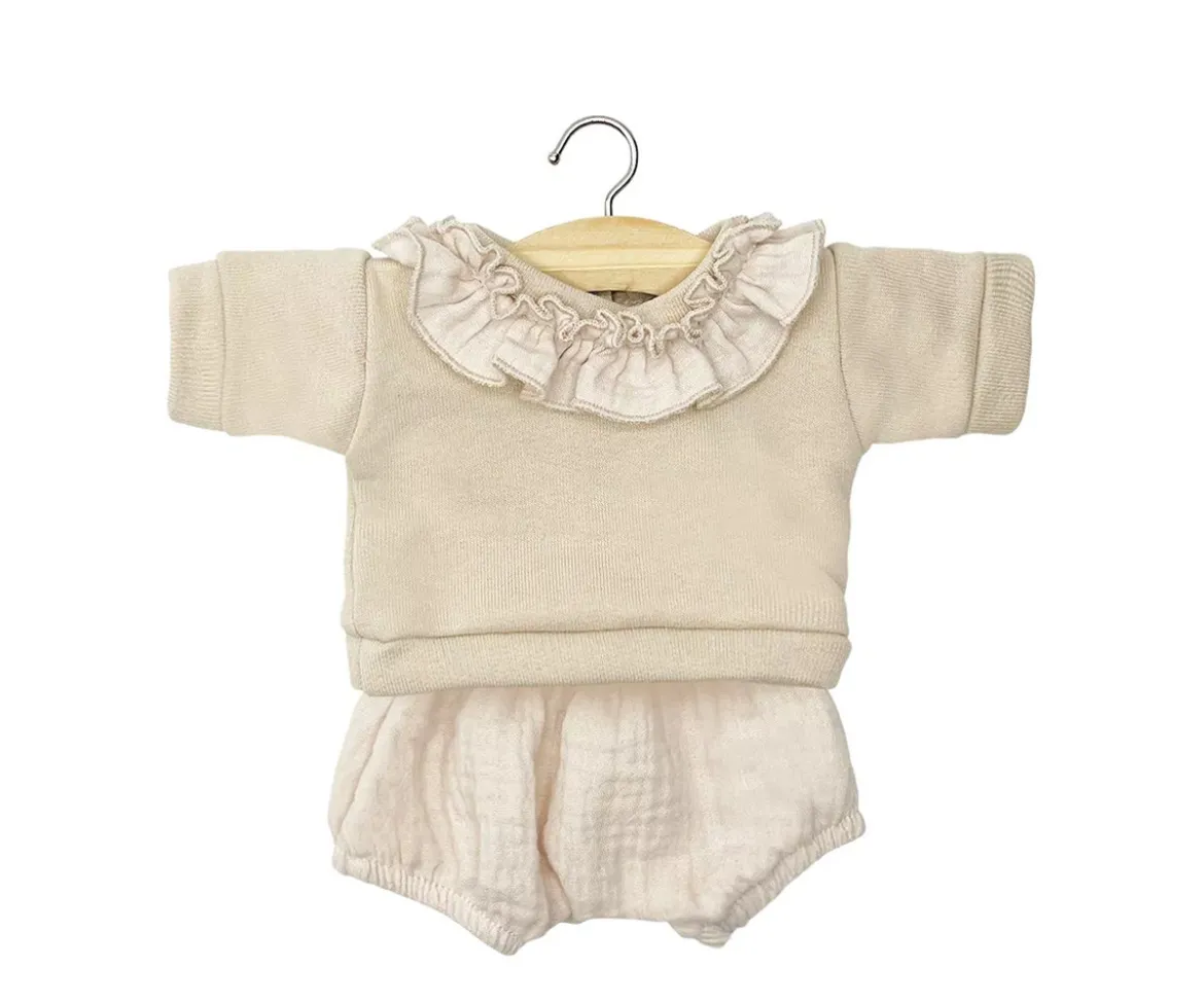 Conjunto Marion para Muñecas Gordis con Top en Molleton et Bloomer Mastic