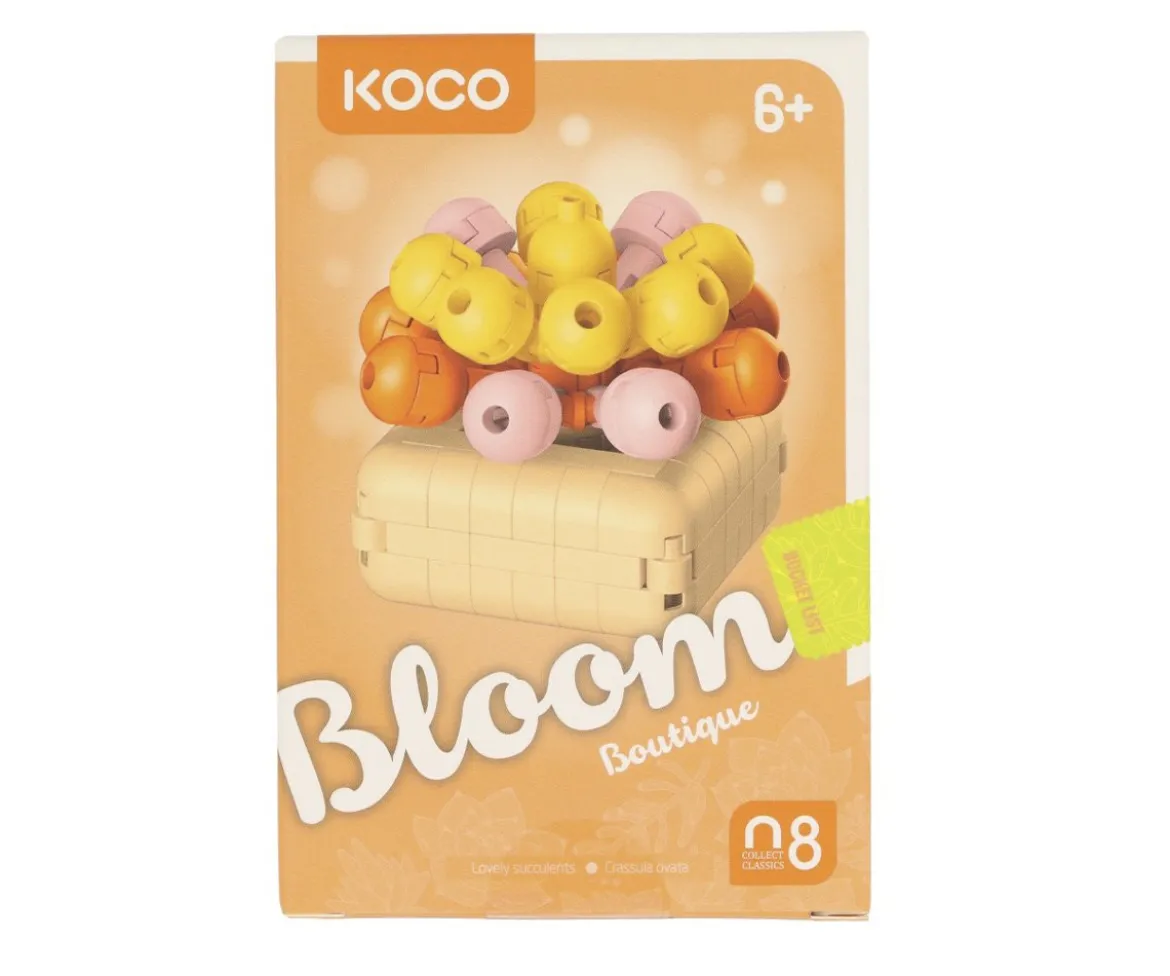 Construcción Mini KOCO Planta Suculenta Naranja 130 Piezas