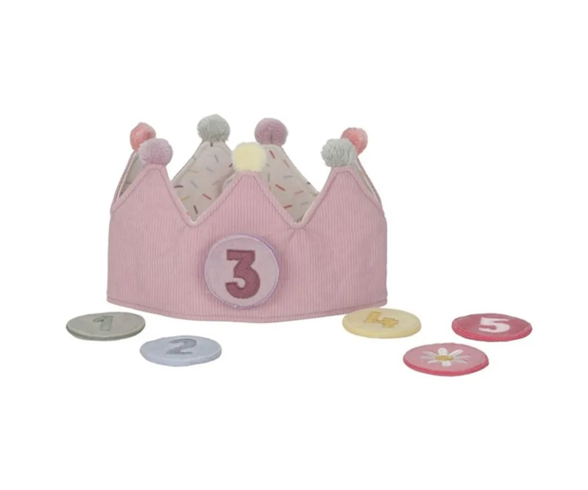 Corona Cumplaños con Números Rosa