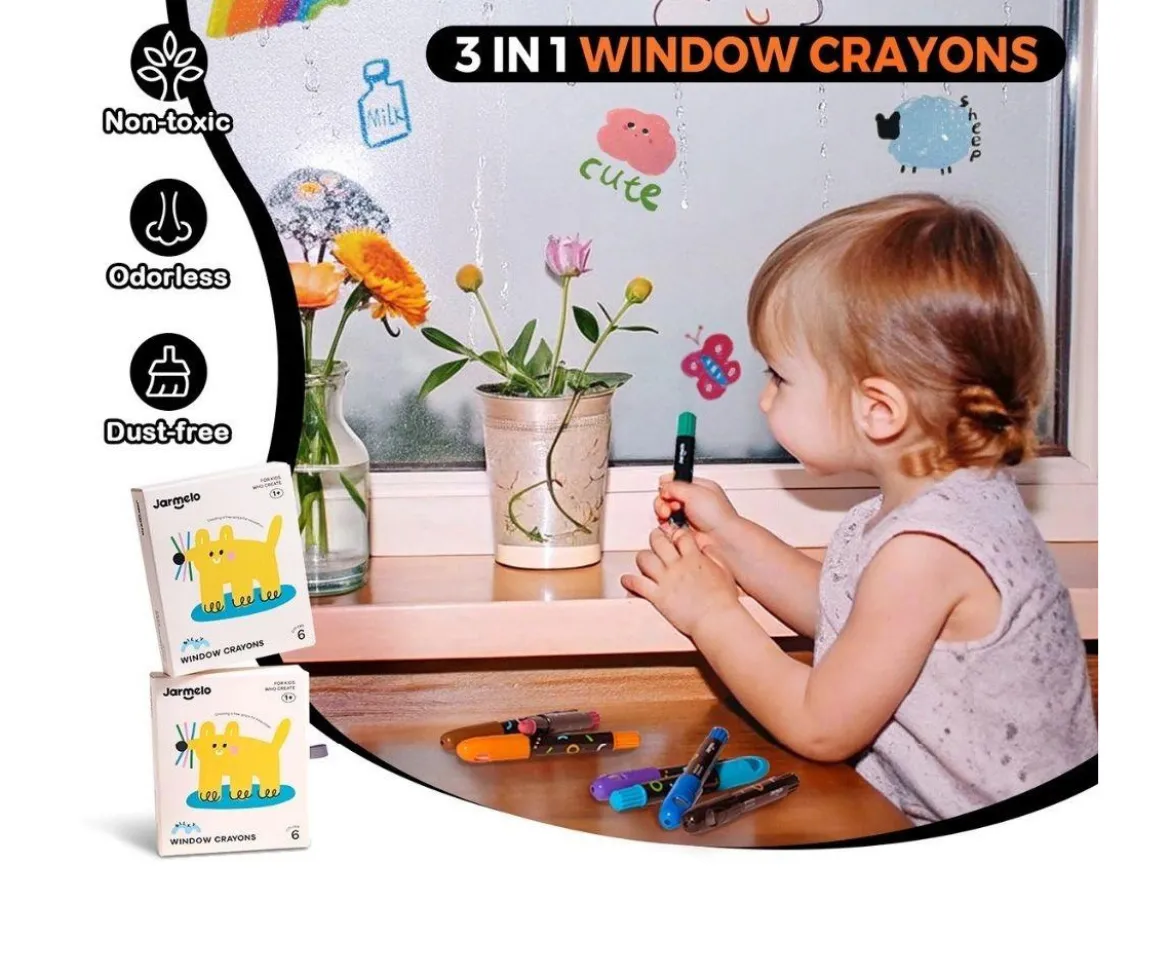 Crayones para Cristal, Azulejos y Papel 6 Colores