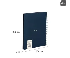 Cuaderno A5 con Tapa Dura Azul MILAN 340 Since 1918