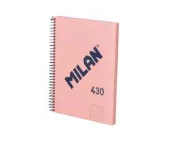 Cuaderno A5 con Tapa Dura Rosa MILAN 340 Since 1918