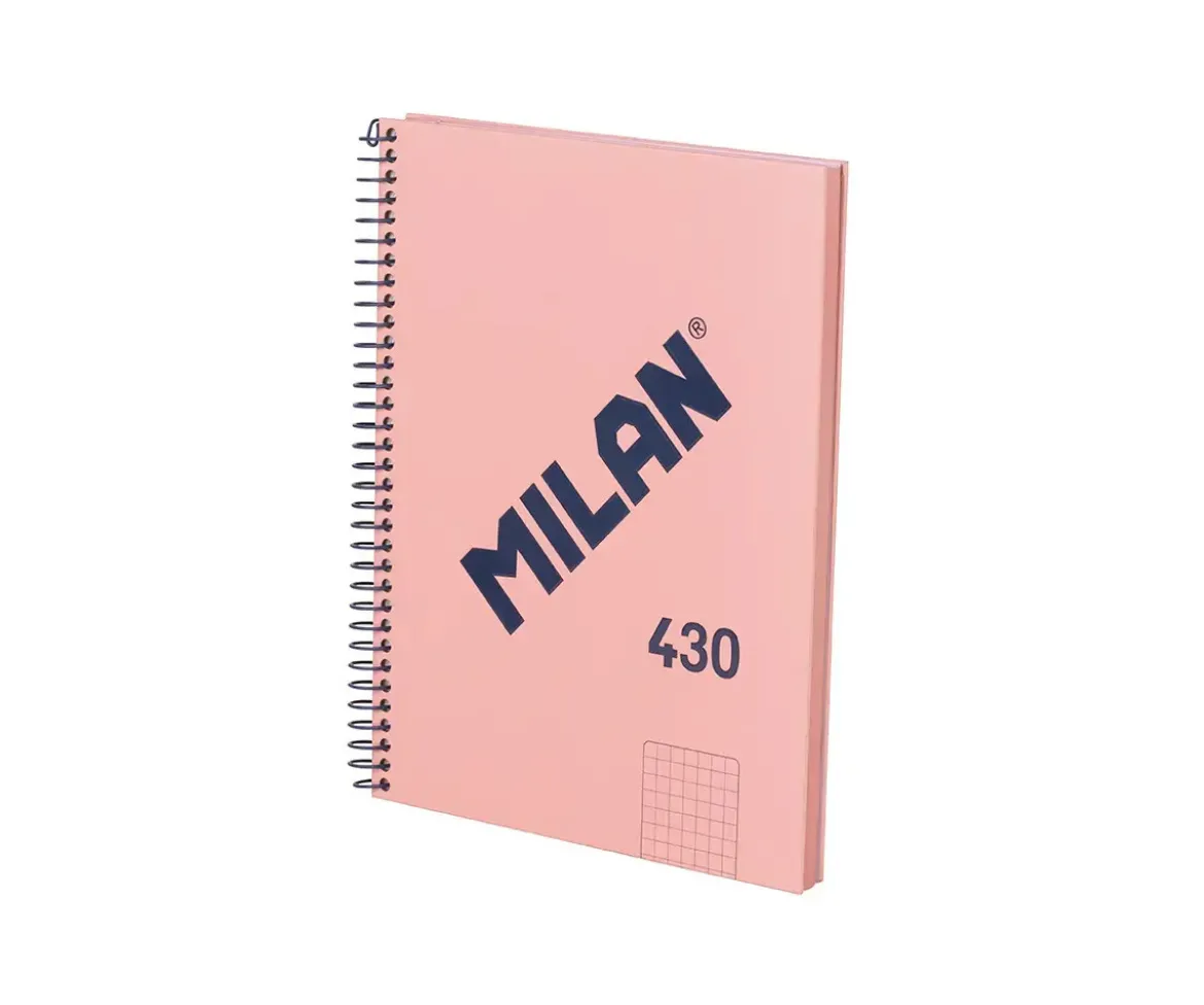 Cuaderno A5 con Tapa Dura Rosa MILAN 340 Since 1918