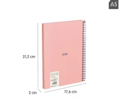 Cuaderno A5 con Tapa Dura Rosa MILAN 340 Since 1918