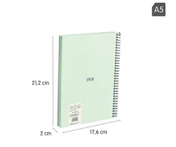 Cuaderno A5 con Tapa Dura Verde MILAN 340 Since 1918