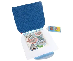 Cuaderno con Pegatinas y Crayones Tiburón
