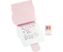 Cuaderno con Pegatinas y Crayones Unicornio