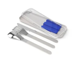 Cubiertos Acero Inox Azul