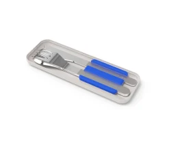 Cubiertos Acero Inox Azul
