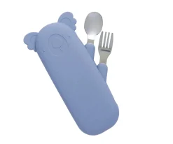 Cubiertos de Acero Inox con Funda Zoe Fog Blue