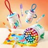 Cubo de 12 Crayones Silky Secado Rápido, Suaves y Lavables