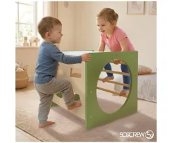 Cubo de Escalada Montessori Verde Natural
