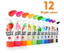 Cubo de Pintura de Dedos 12 Colores